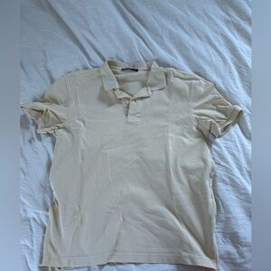 Zara textured polo shirt